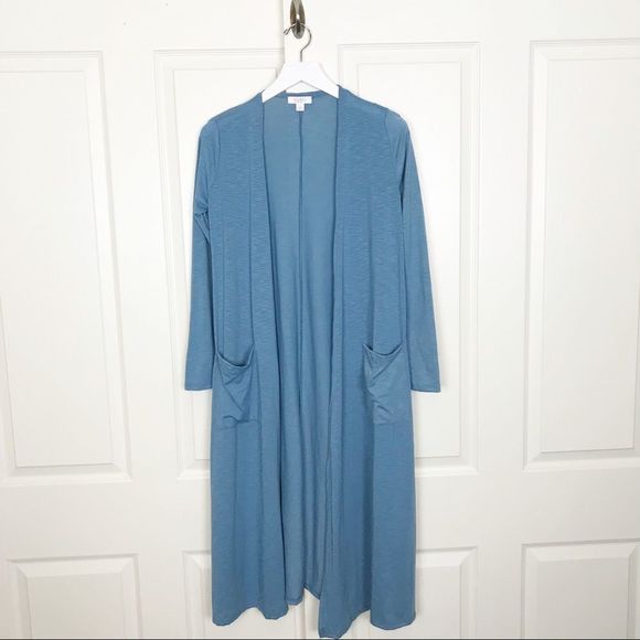 LulaRoe Sarah Cardigan Heather Blue NWT - Picture 2 of 7